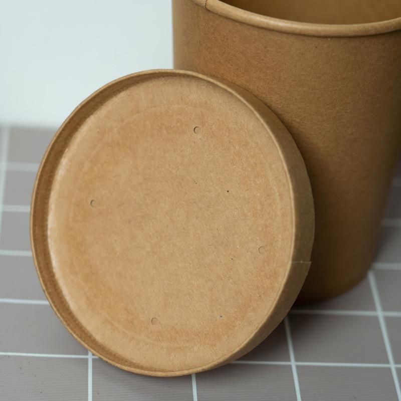 Custom Logo Printed PLA Line Biodegradable Brown Kraft Paper Cup