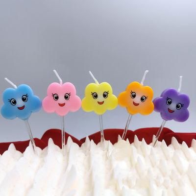 Cloud Shape Candle with Smile Face for Party Supply Decoration