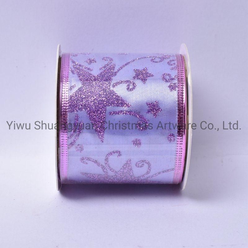 Christmas Ribbon Decor for Holiday Wedding Party Decoration Supplies Hook Ornament Craft Gifts
