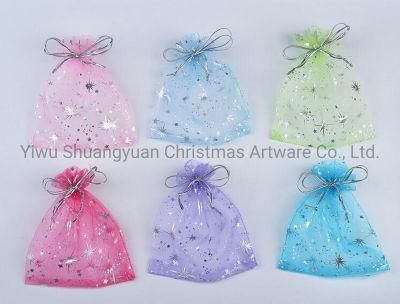 Christmas Silk Bag for Holiday Wedding Party Decoration Supplies Hook Ornament Craft Gifts