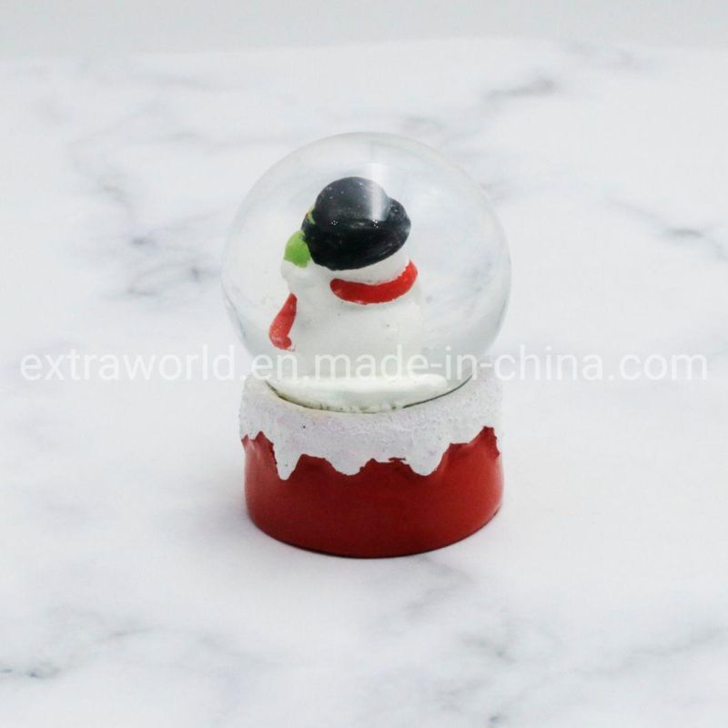 2021 Novelly Polyresin Custom Santa Snowman Water Ball Christmas Decorations
