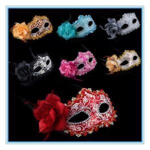 Halloween Dance Party Side Rose Mask / Venice Princess Flowers Mask