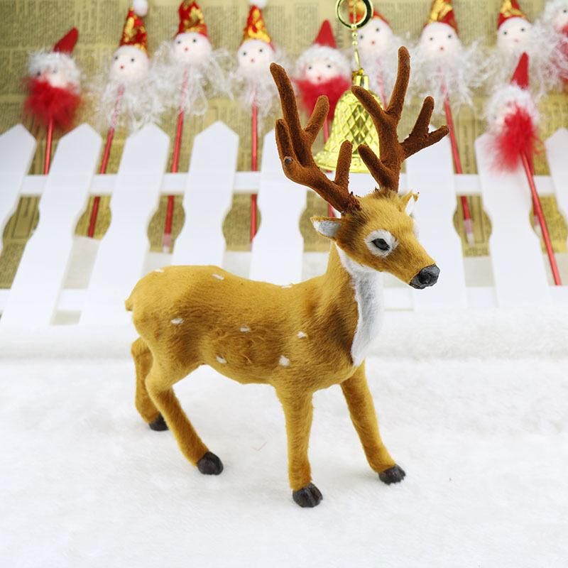 Christmas Hanging Ornament Decoration Xmas Elk Plush Simulation Model Deer