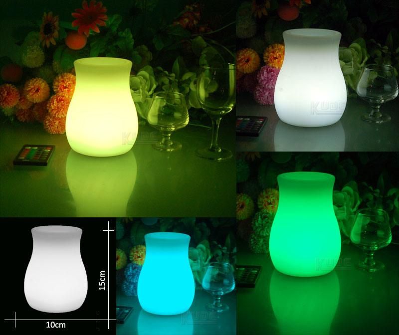Wireless Christmas Plastic Flower Vase with LED Gift