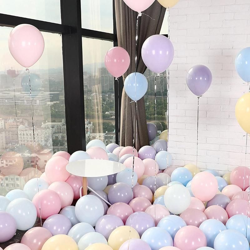 Party Balloons 2.2 Grams Round Birthday Arch Foiled Lights PVC Clear Transparent Big Size Glitter Wedding Macaron Balloon