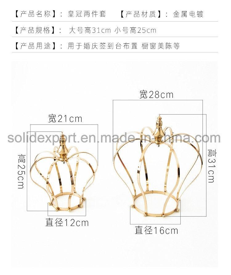 New Iron Art Crown Decoration Props for Wedding Shop Dispay