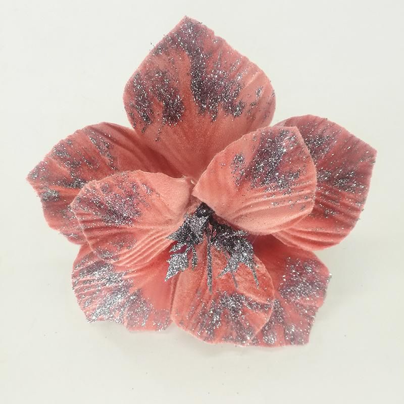 Hot Selling Artificial Simulation Christmas Flower for Decoration Xmas Ornaments