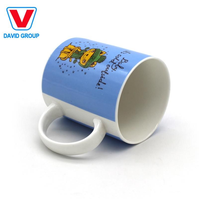 Factory Color Ceramic Tea Mug Logo Decal Printed Plain White Brown Coffee Cup