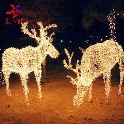 LED Christmas Light Decoration 3D Reindeer Figures