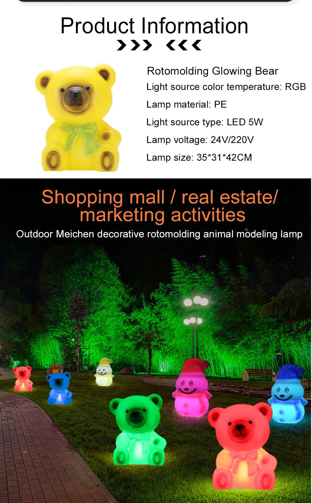 Cute Plastic Bear Decoration Night Light