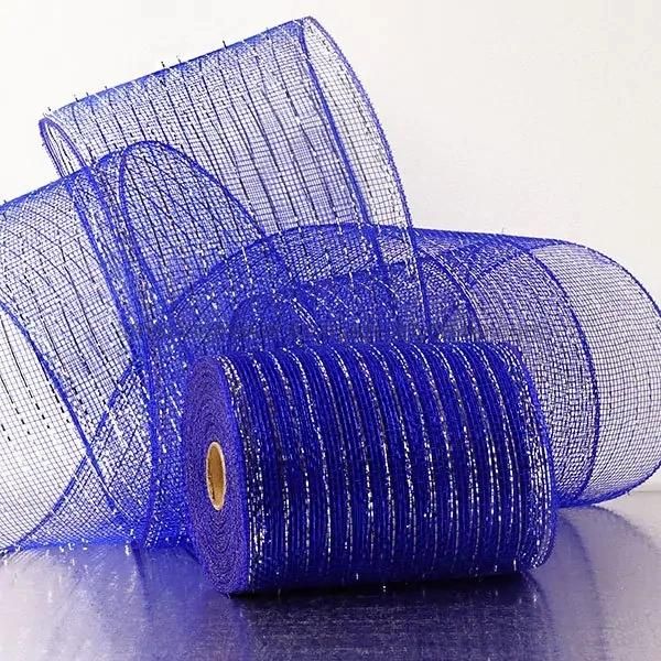 Metallic Thread 6′′ Deco Mesh Ribbons for Gift Packaging