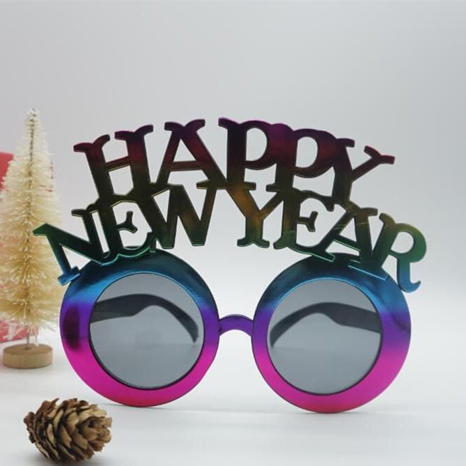 Party Wacky Modeling Glasses Electroplated Spring Onion Powder New Year Holiday Gift Party Supply Glasses