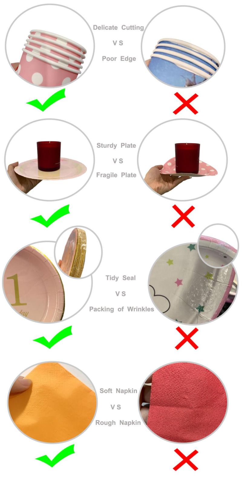 China Supplier Disposable Plates Dessert Plates Rose Gold Party Supplies for Adults