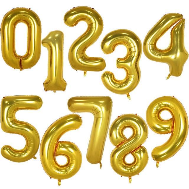 40inch Big Foil Birthday Number Balloons Home Party Supplies Decorations