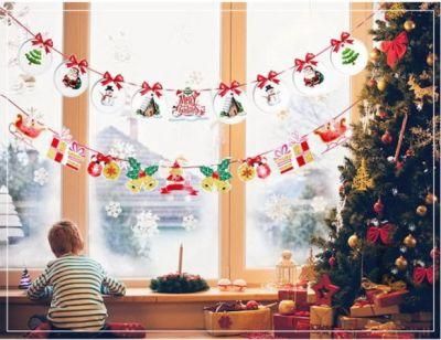 Christmas Banners Flags Hanging Bunting Paper Door Wall Window Hanging Decoration