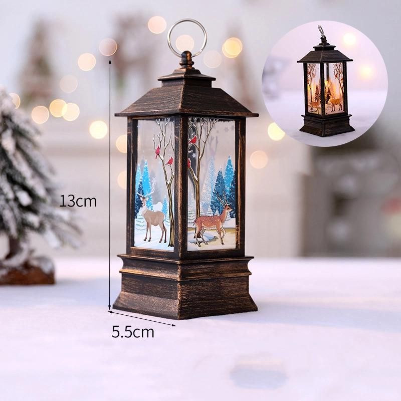 Vintage LED Lantern Lights Holiday Ornaments Christmas Decoration