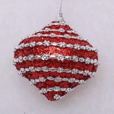 Red Color Foam Tree Hanging Ball with Ornaments Decorate