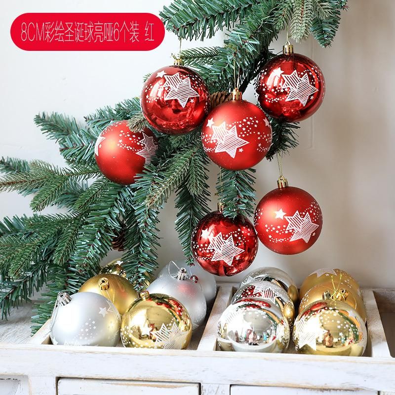 Christmas Ball Boxed Painted Ball Christmas Decoration Package Hanging Ball Shopping Mall Decoration Christmas Ball Wholesale