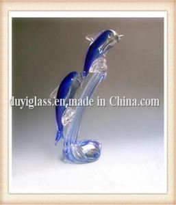 Animal Blue Dolphin Glass Craft for Decoration