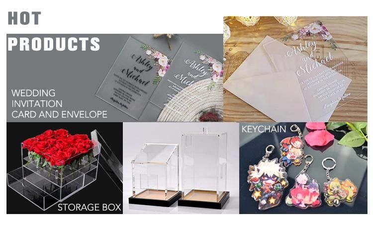 Custom Acrylic Golden Mirror Exhibition Meeting Wedding Invitation Plastic Light Luxury Wedding Invitation Card