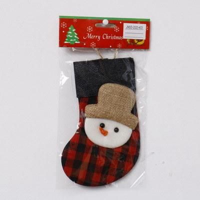 Cheap Price Not Bad Quality Scottish Style Lovely Snowman Design Christmas Hanging Stockings