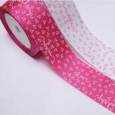 Heat Transfer Printed Multi Color Satin Rainbow Ribbon