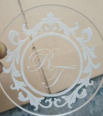 Laser Engraving Round Acrylic Wedding Invitations Cards
