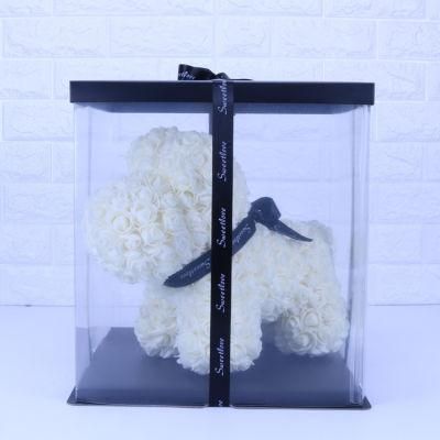 Immortal Rose Dog Valentine&prime;s Day Valentine&prime;s Day Gifts for Girlfriends and Girlfriends PE Simulation Flower Puppy Doll Custom