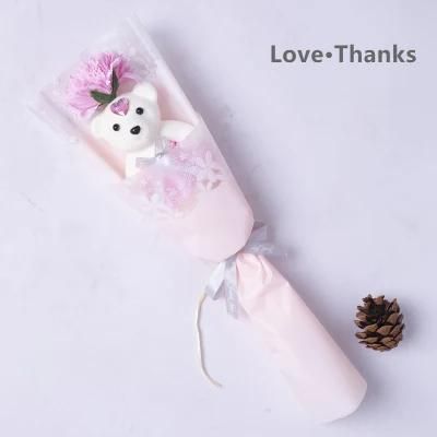 Hot Sale Artificial Soap Flower Rose Teddy Bear Gifts for Christmas, Valentine&prime;s Day, Mother&prime;s Day