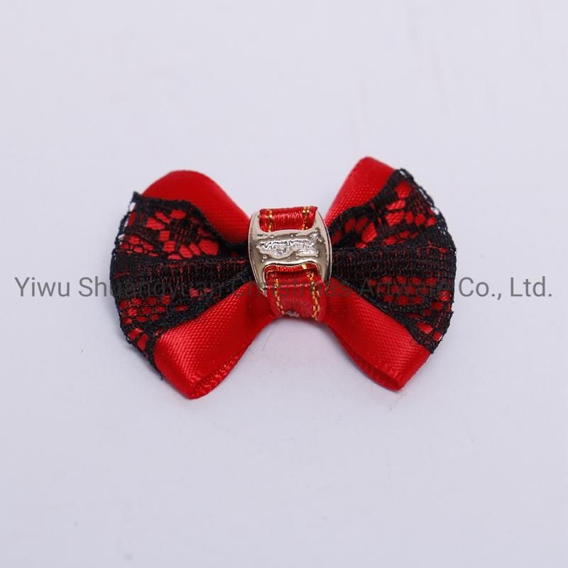 Christmas Pet Supplies Bowknot for Holiday Wedding Party Decoration Supplies Hook Ornament Craft Gifts
