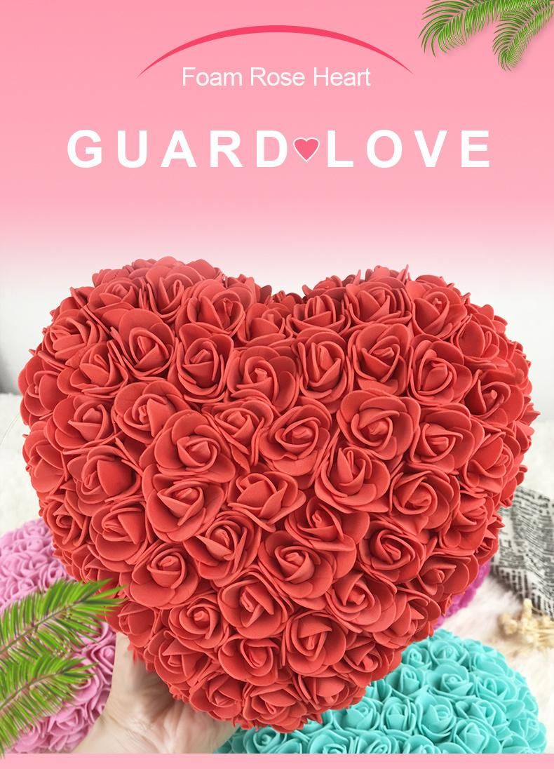 Wholesale PE Artificial Rose Heart Foam Rose Heart 30*12 Cm
