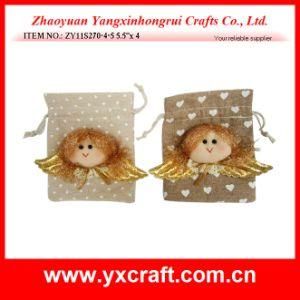 Christmas Decoration (ZY11S270-4-5) Christmas Angel Gift Bag Jute Bag