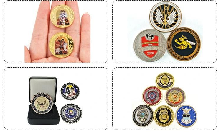 OEM Custom 3D Metal Gold Logo Engraving Commemorative Challenge Coins