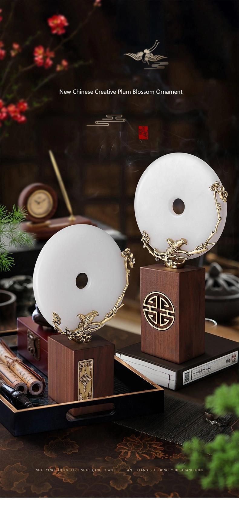 New Chinese Products Home Accessories Decor Jade Ornamental Material Decoration for Living Room