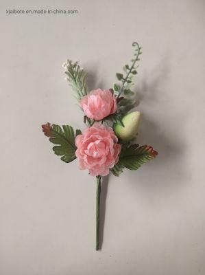 Silk Artificial Flowers Christmas Picks Single Rose Stem Floral Ornament for Xmas Decoration