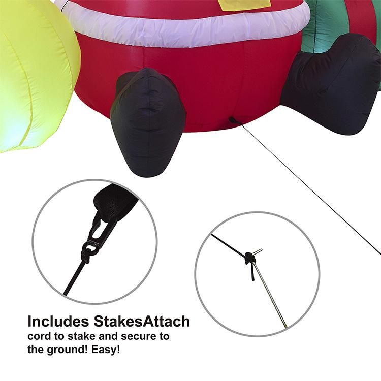 High Quality Christmas Santa Claus Inflatable with Light