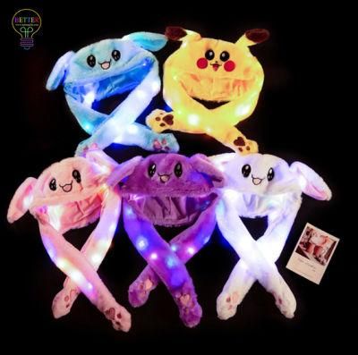 LED Funny Toys Pinching Airbag Cap Plush Cute Hat