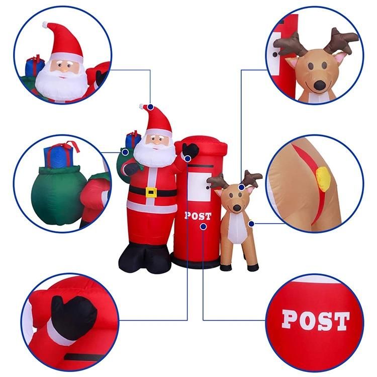 Polyester Christmas Inflatables Santa Claus Christmas Inflatable Santa Claus