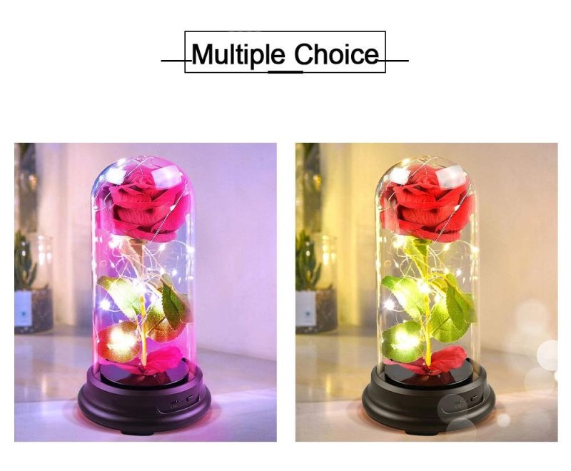 Hot Sale Valentine′ S Day Gifts Wholesale LED Rose Lamp Shade