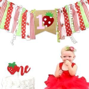Birthday Party Streamer Baby Girl One Year Old Feast Chair Decorations