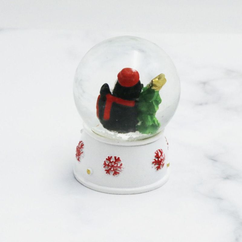 Custom Christmas Resin Snow Globes Craft Light Snowball Gift