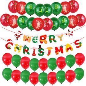 Amazon Hot Christmas Balloon Set Christmas Banner New Year Holiday Background Wall Decoration