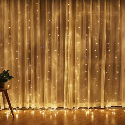 Home Decor 300 LED Window Curtain String Light for Christmas Wedding Party Home Garden Bedroom Outdoor Indoor Wall Decorations