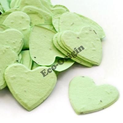 Heart Shaped Plantable Confetti in Green