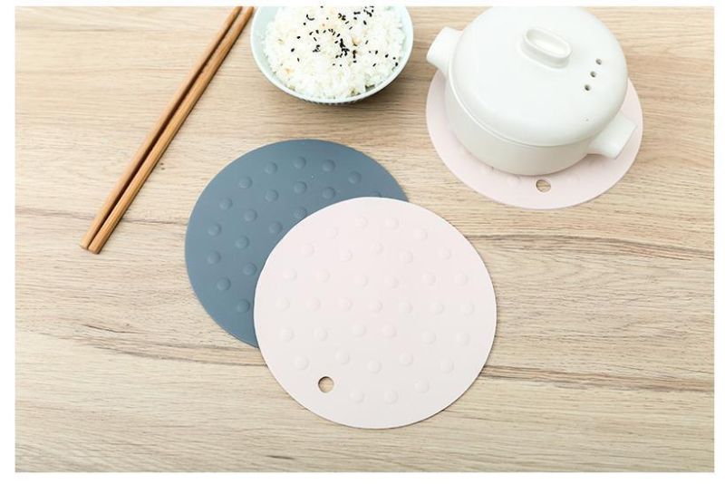 Foldable Silicone Hot Insulation Pad Round Pot Mat Heat Resistant Mat Insulation Hot Pads