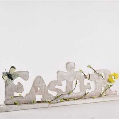 New Design 2022 Standing Easter Wooden Sign Spring Decoration