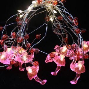 Christmas Light Flamingo 10 Decoration Battery Lights