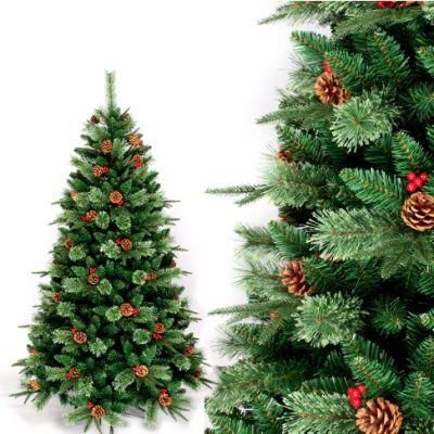 Yh1961 Wholesale Artificial Christmas Tree with Pine Cone Red Berry Decoration