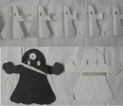 Halloween Paper Garland Ghost Halloween Banner for Halloween Party Decorations