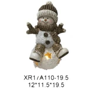 Polyresin/Resin Craft Festival Gift Christmas Snowman LED Light